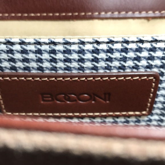 BOCONI NASHVILLE BRYANT LTE SLIM DOUBLE BUCKLE CANVAS & LEATHER MESSENGER - Picture 6 of 15